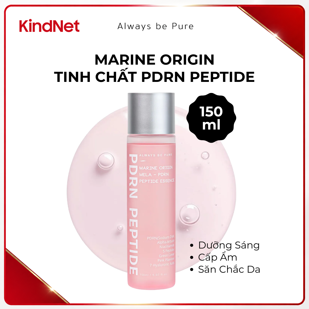 Chiết xuất từ biển tinh khiết Always Be Pure Marine Origin Mela- PDRN Peptide 150ML