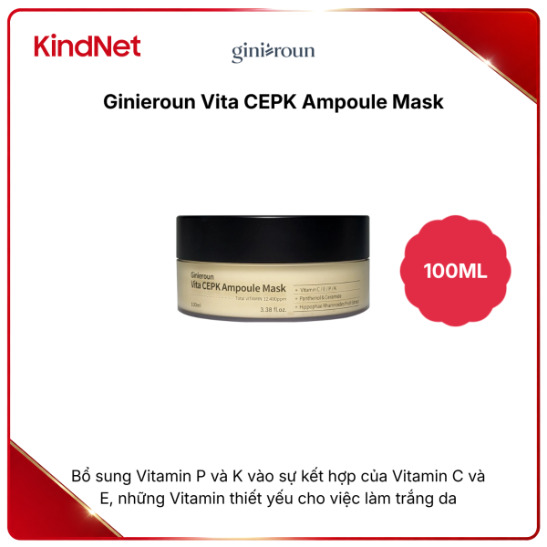 Mặt nạ tinh chất Ginieroun Vita CEPK Ampoule Mask 100ML