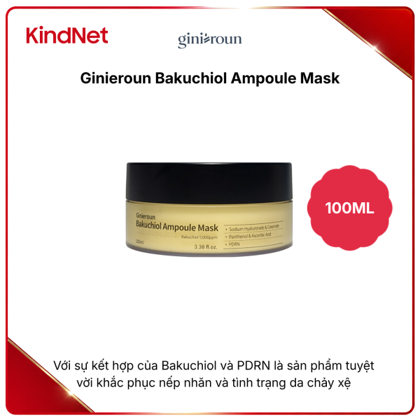 Mặt nạ tinh chất Ginieroun Bakuchiol Ampoule Mask 100ML