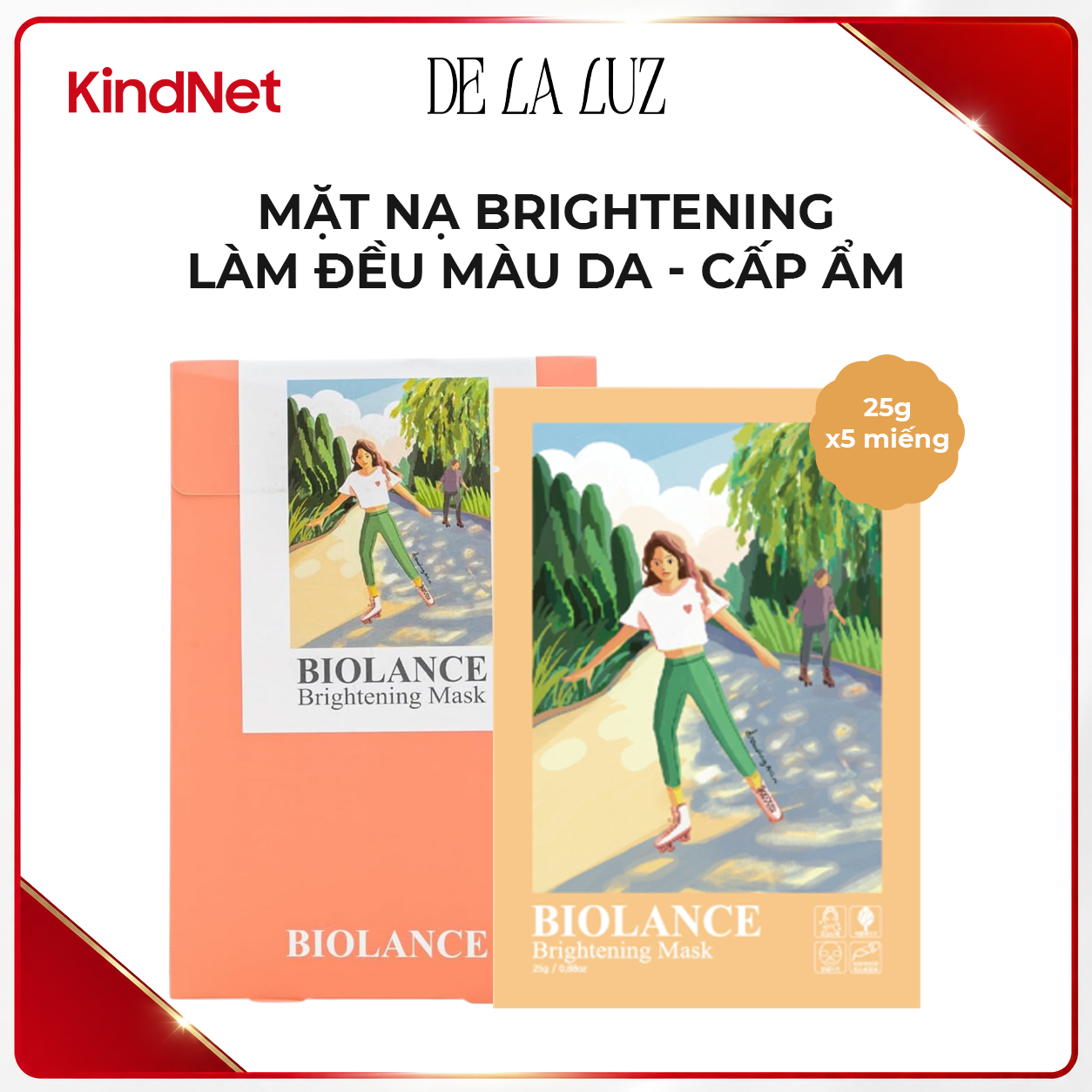 Mặt Nạ Làm Sáng Da Biolance Brightening Mask 1BOX/5EA