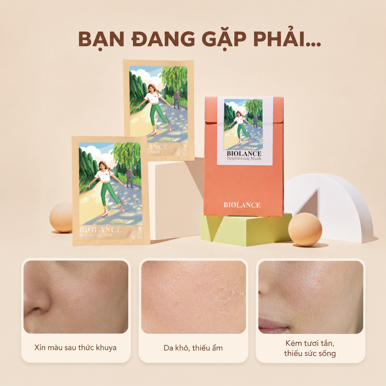 Mặt Nạ Làm Sáng Da Biolance Brightening Mask 1BOX/5EA
