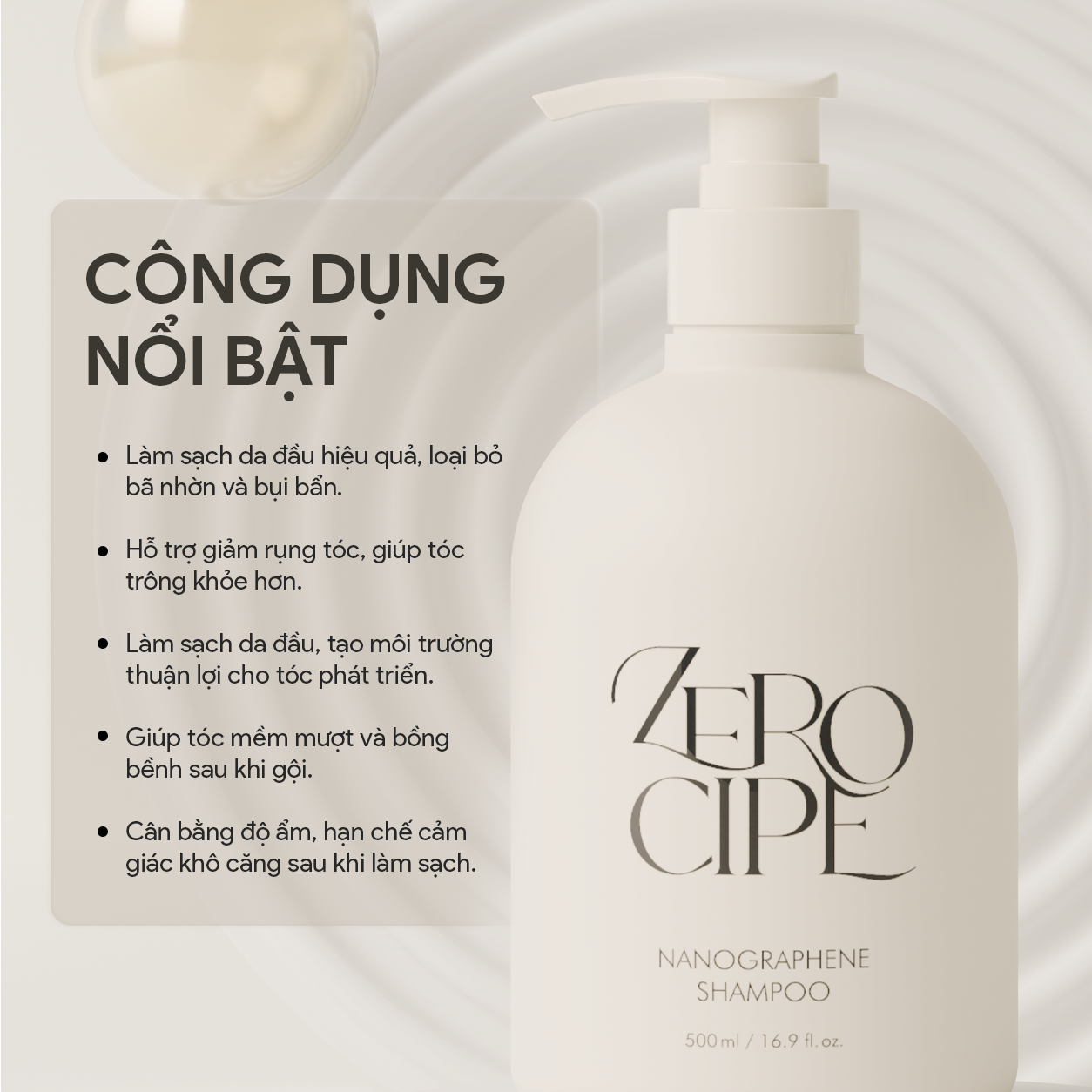 Dầu gội làm sạch sâu Zerocipe Nanographene Shampoo 500ML