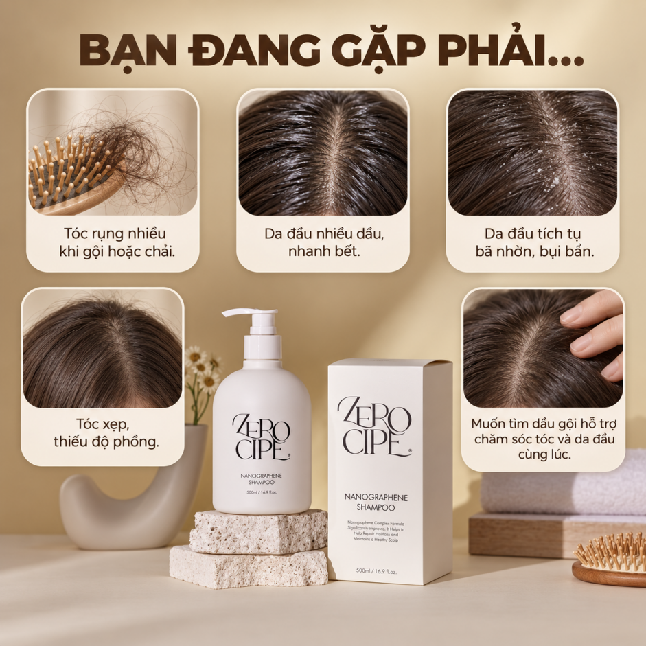 Dầu gội làm sạch sâu Zerocipe Nanographene Shampoo 500ML