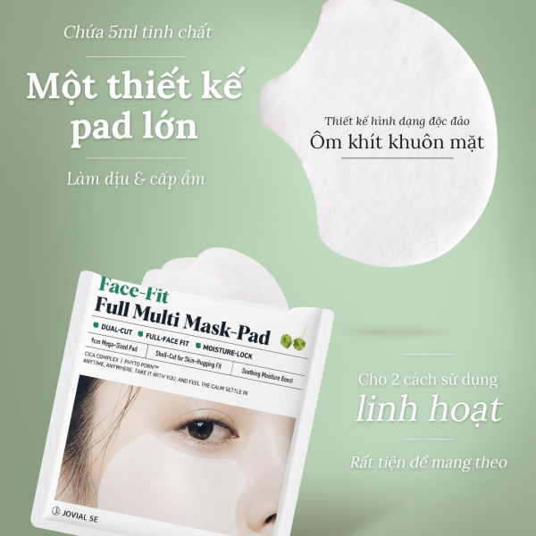 Alternative view of Mặt nạ dưỡng ẩm KLAMIERE FACE-FIT Full Multi Mask-Pad 3PADS/15G