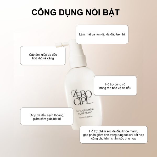 Alternative view of Xịt dưỡng tóc Zerocipe Nanographene Scalp Tonic 100ML