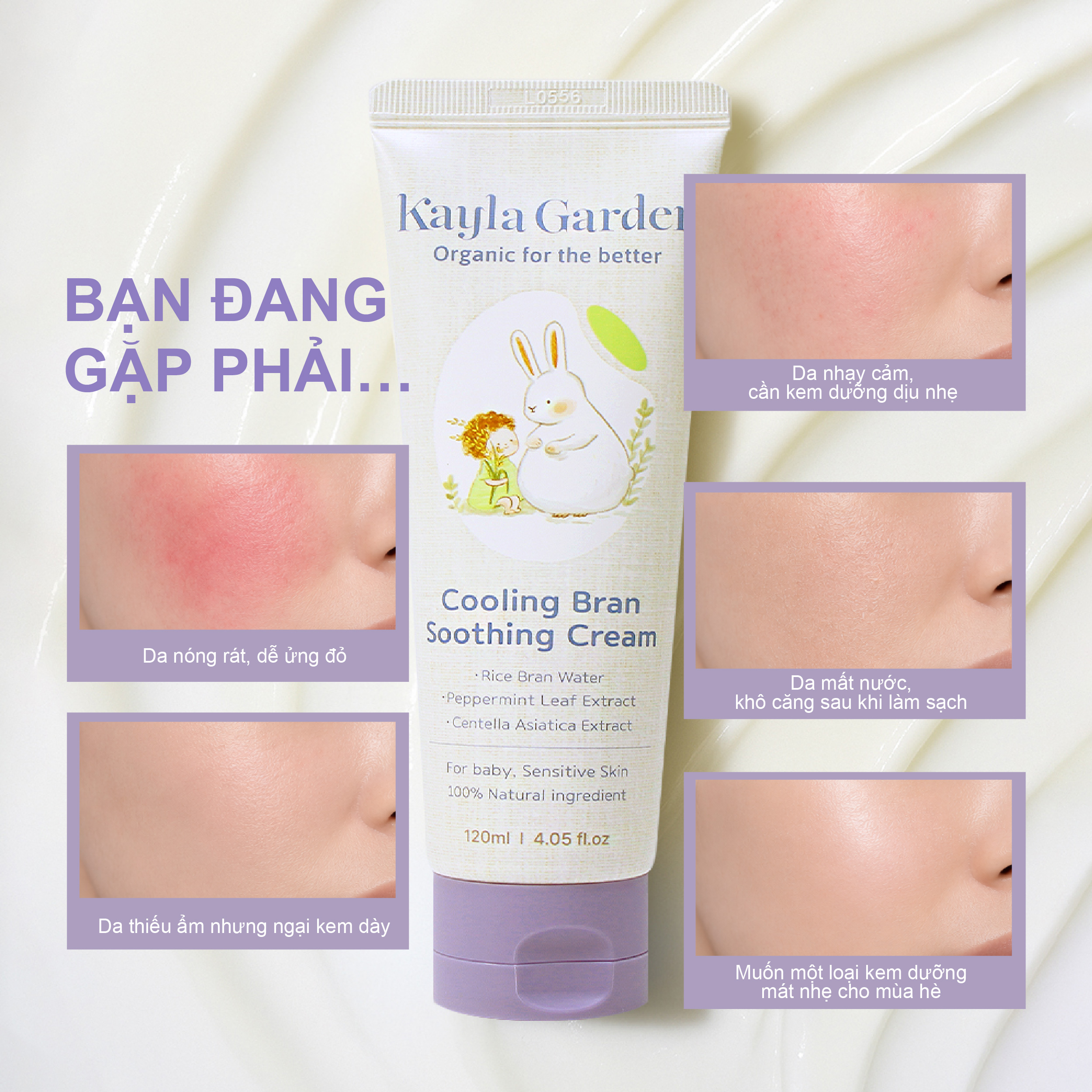 Kayla Garden Cooling Bran Soothing Cream 300ML