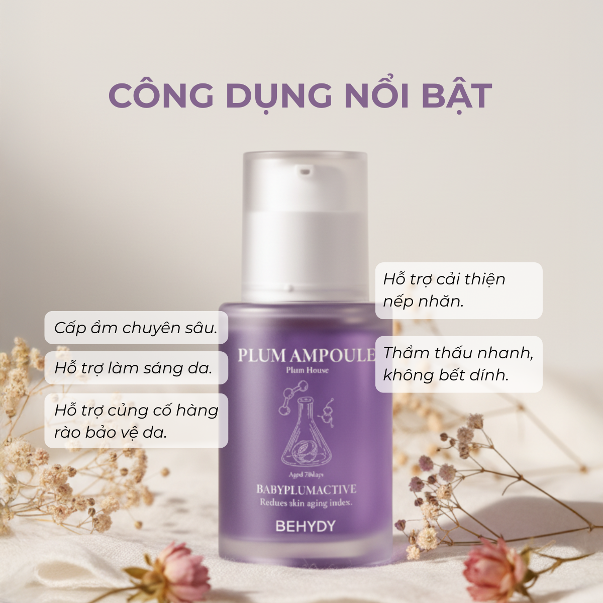 Ampoule chiết xuất từ mận Behydy Plum Ampoule 30ML