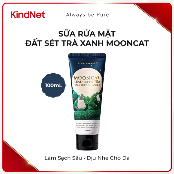 Sữa rửa mặt trà xanh Mooncat ALWAYS BE PURE 100ML