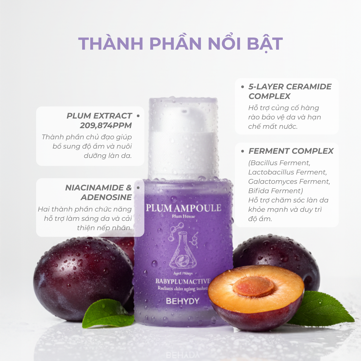 Ampoule chiết xuất từ mận Behydy Plum Ampoule 30ML