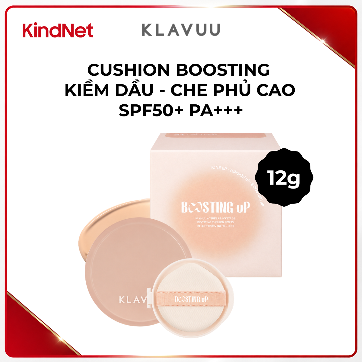 Phấn nước trắng sáng Klavuu Actress Backstage Boosting cushion Fixing 12G