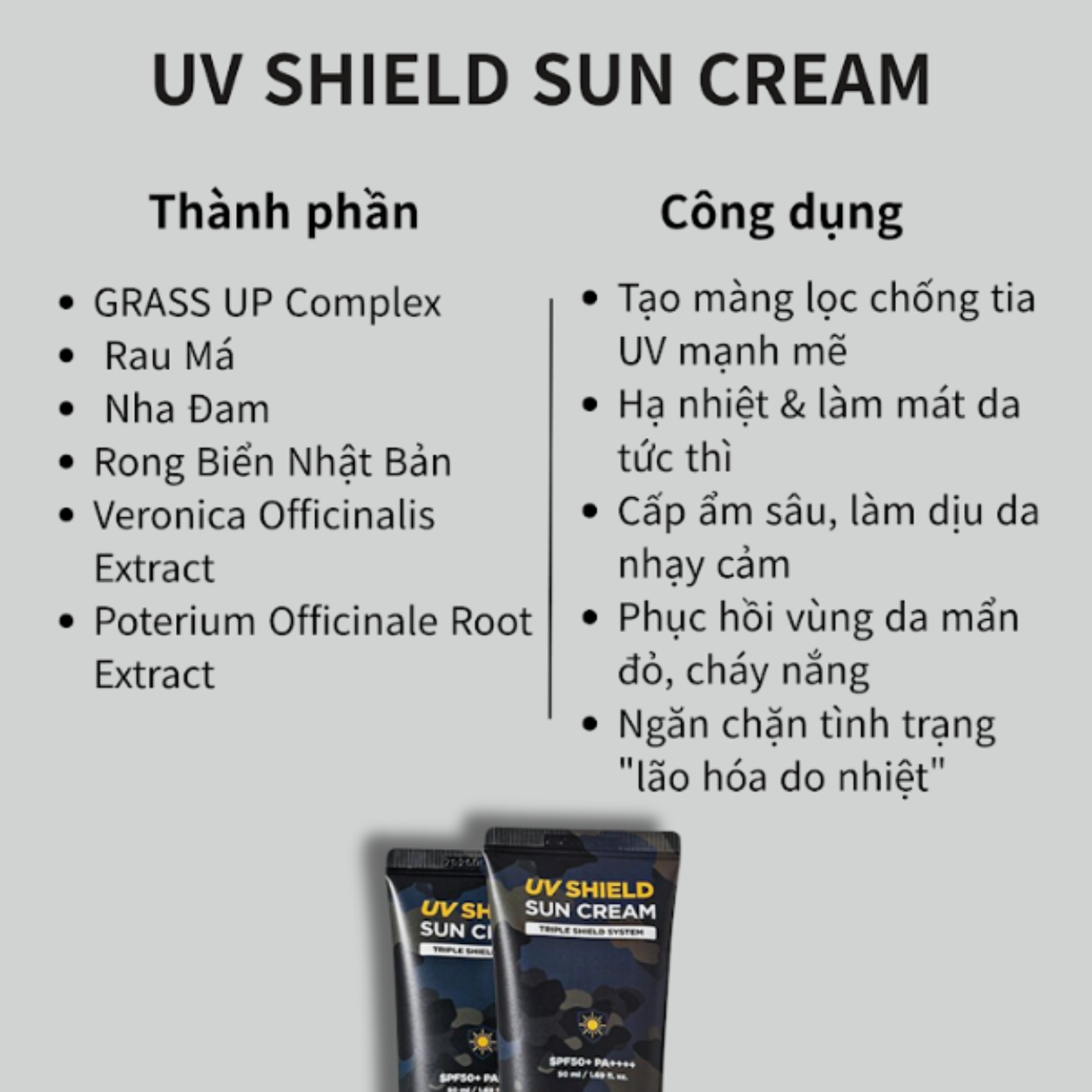 UV Shield Sun Cream 50ML