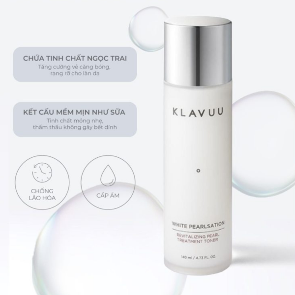 Alternative view of Nước cân bằng ngọc trai Klavuu White Pearlsation Revitalizing Pearl Treatment Toner 140ML