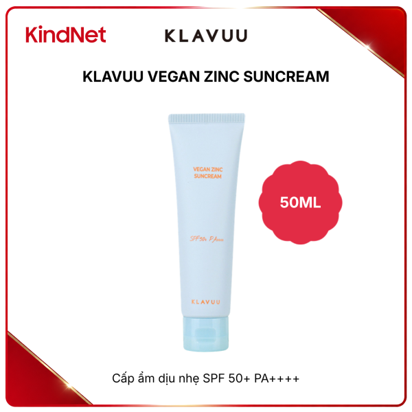 Kem chống nắng 50ml KLAVUU VEGAN ZINC SUNCREAM SPF50+PA++++ 12g