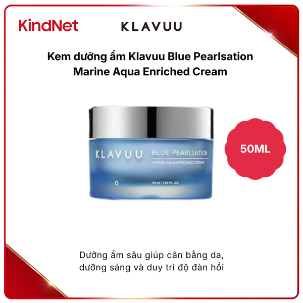 Kem dưỡng ẩm Klavuu Blue Pearlsation Marine Aqua Enriched Cream 50ML
