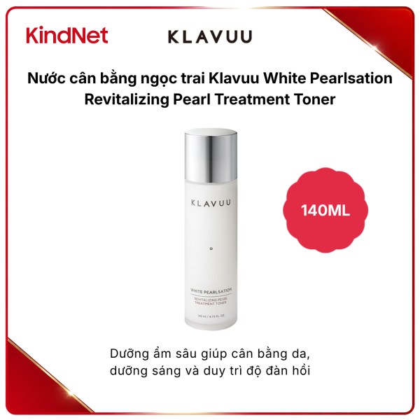 Nước cân bằng ngọc trai Klavuu White Pearlsation Revitalizing Pearl Treatment Toner 140ML