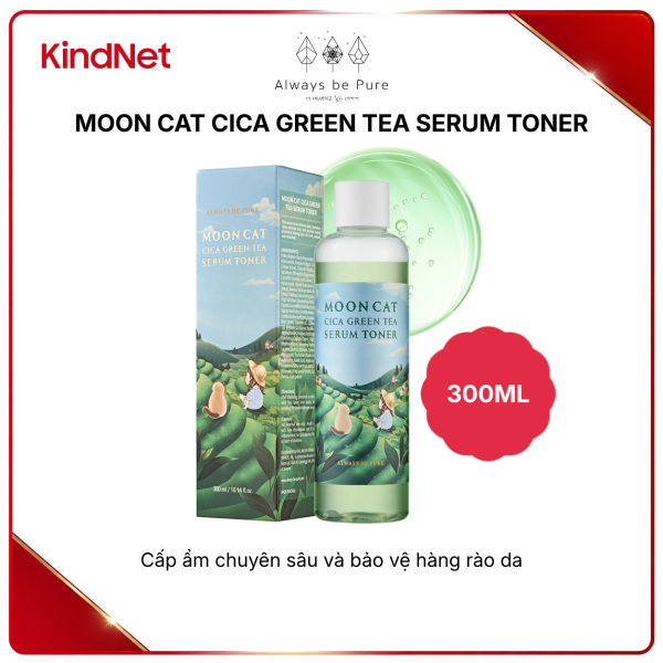 Always Be Pure Moon Cat Cica Green Tea Serum Toner 300ML