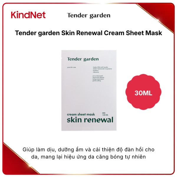 Tender garden Skin Renewal Cream Sheet Mask (Camellia PDRN Solution 2%)