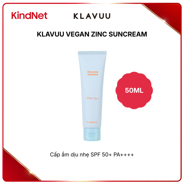 Kem chống nắng 50ml KLAVUU VEGAN ZINC SUNCREAM SPF50+PA++++ 12g