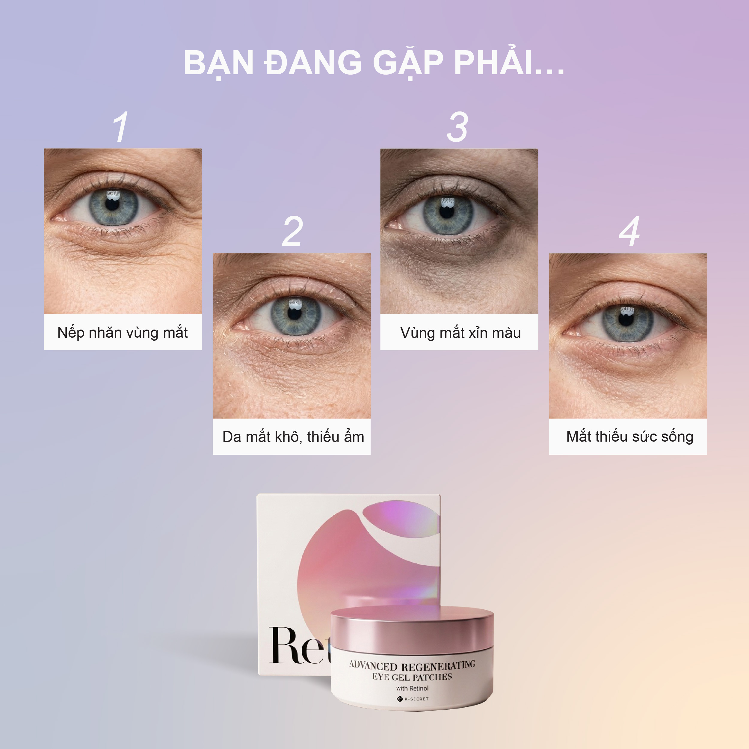 K-Secret Advanced Regenerating Eye Gel Patches 60EA/102G