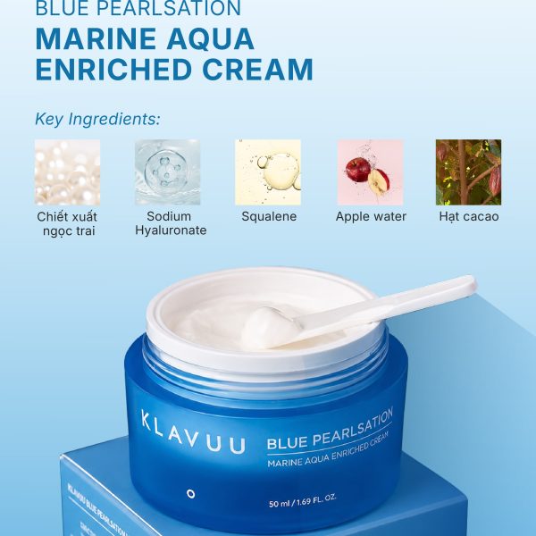 Alternative view of Kem dưỡng ẩm Klavuu Blue Pearlsation Marine Aqua Enriched Cream 50ML